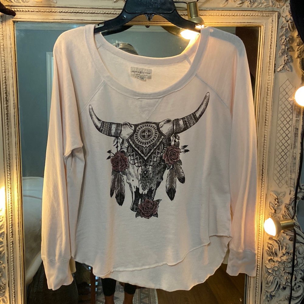 Denim and supply by ralph lauren cow skull sweater